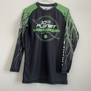 10th Planet Jiu Jitsu Rash Guard Shirt Mens M Oak Hill MMA Grappling Compression